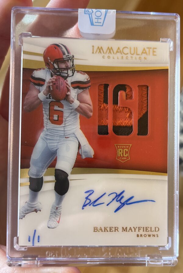 Baker Mayfield 1/1 2022 Panini Honors/2018 Immaculate RPA