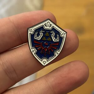 Hyrule Hylian Shield Enamel Pin From Legend of Zelda approx 1”