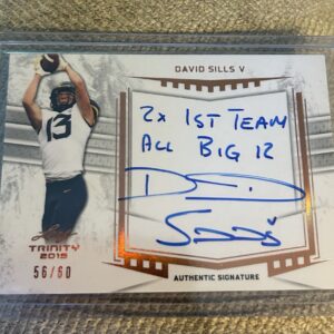 David Sills V 2019 Leaf Trinity Rookie Auto /60 w/custom inscription