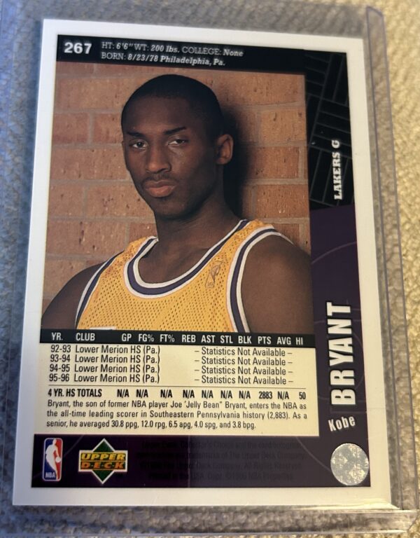 Kobe Bryant 1996-97 Upper Deck Collector’s Choice RC Rookie Card - Image 2
