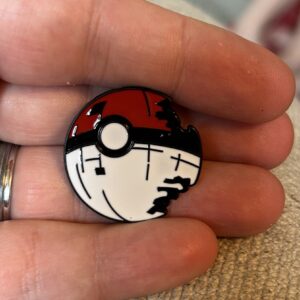 Pokeball/Death Star 2 Enamel Pin
