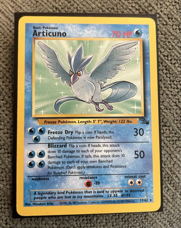 Articuno Fossil Non-Holo 17/62 LP-MP Pokemon Card
